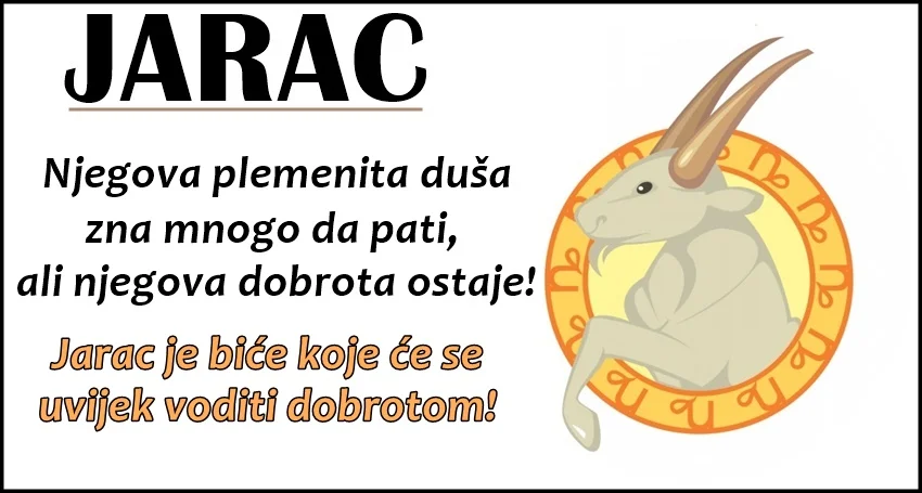JARAC: Spreman na VELIKA DRUŽENJA, POUZDAN, HRABAR i zna KAKO da DOBIJE ono što želi! JARAC: Spreman na VELIKA DRUŽENJA, POUZDAN, HRABAR i zna KAKO da DOBIJE ono što želi!
