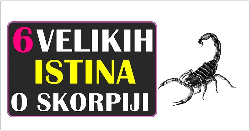 ŠEST VELIKIH ISTINA O ŠKORPIJI – svaka osoba rodjena u ovom znaku će POTVRDITI da je OVO NAJVEĆA ISTINA! ŠEST VELIKIH ISTINA O ŠKORPIJI – svaka osoba rodjena u ovom znaku će POTVRDITI da je OVO NAJVEĆA ISTINA!
