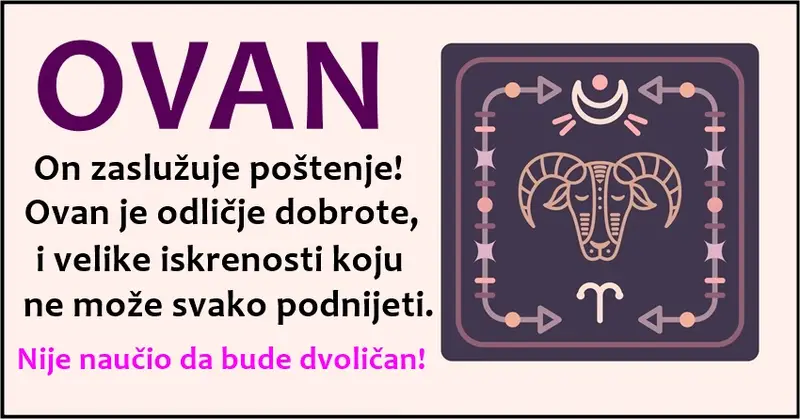 OVAN je DUŠA OD ČOVJEKA koja nikada ne odustaje od svojih želja i planova! OVAN je DUŠA OD ČOVJEKA koja nikada ne odustaje od svojih želja i planova!