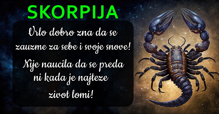 Škorpija: Znak koji će vas oduševiti svojom dobrotom! – Ona vas neće razočarati! Škorpija: Znak koji će vas oduševiti svojom dobrotom! – Ona vas neće razočarati!