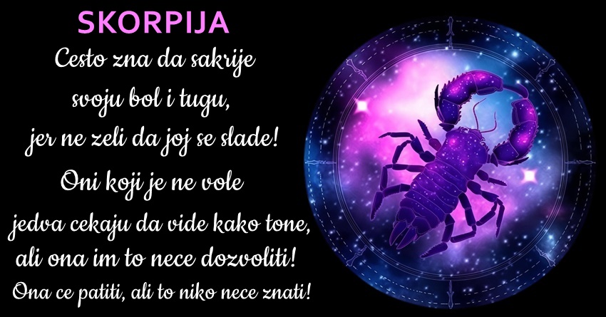 Škorpija: Ona svakome donosi sreću, ali nju lično ista ta sreća zna da zaobiđe! Škorpija: Ona svakome donosi sreću, ali nju lično ista ta sreća zna da zaobiđe!