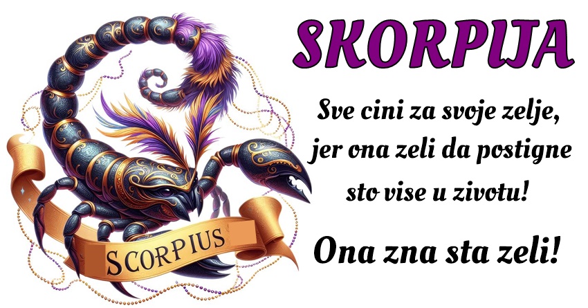ŠKORPIJA: Ona veruje da je prvi korak ka ličnom rastu upravo prepoznavanje sopstvenih nesavršenosti! ŠKORPIJA: Ona veruje da je prvi korak ka ličnom rastu upravo prepoznavanje sopstvenih nesavršenosti!