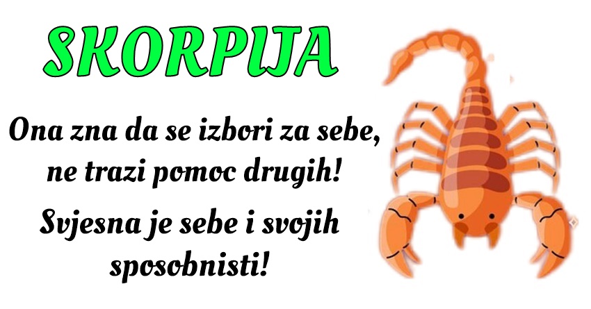 Škorpija: Za ljubav čini sve, ali prevaru neće oprostiti, ma koliko joj srce to želelo! Škorpija: Za ljubav čini sve, ali prevaru neće oprostiti, ma koliko joj srce to želelo!