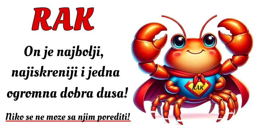 RAK: Veliko je srce Raka, jer on je znak koji zrači samo velikom dobrotom! RAK: Veliko je srce Raka, jer on je znak koji zrači samo velikom dobrotom!