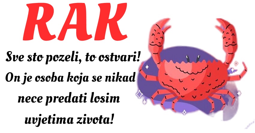 RAK: U svom ZIVOTU je MNOGO PATIO!- Nikad se nije PREDAO jer to nije u njegovoj PRIRODI! RAK: U svom ZIVOTU je MNOGO PATIO!- Nikad se nije PREDAO jer to nije u njegovoj PRIRODI!