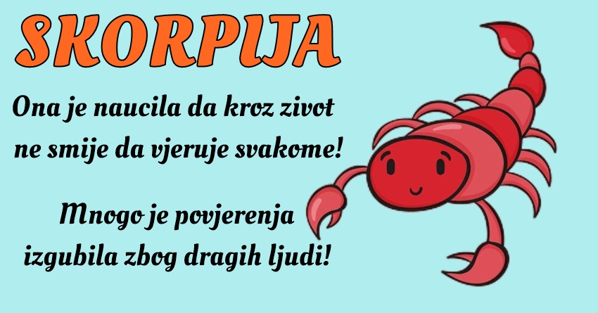 ŠKORPIJA: Njena predanost i vjernost čine je izuzetnim znakom u zodijaku! ŠKORPIJA: Njena predanost i vjernost čine je izuzetnim znakom u zodijaku!