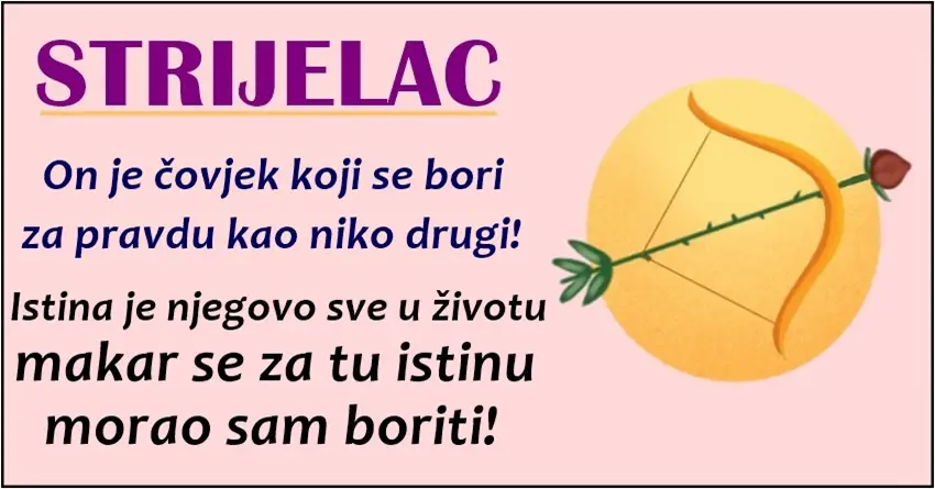 STRELAC: Biće u stanju da OPROSTI NEOPROSTIVO, ali ako ODE onda je to ZA SVA VREMENA! STRELAC: Biće u stanju da OPROSTI NEOPROSTIVO, ali ako ODE onda je to ZA SVA VREMENA!