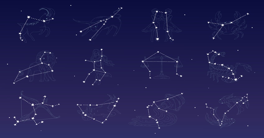 Astrological star signs vector set